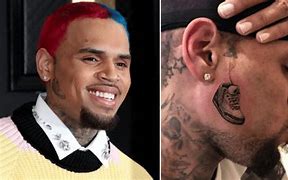 Image result for Chris Brown Face Tattoo