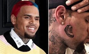 Image result for Chris Brown Head Tattoo