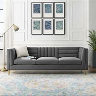 Image result for Grey Tufted Sofa