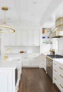 Image result for White Kitchen Appliance Package with Gold Handles