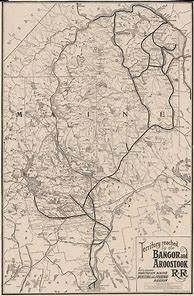 Image result for Map of Bangor and Aroostook Railroad Millinocket Maine