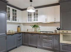 Image result for Gray Kitchen White Appliances