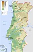Image result for Portugal Topographic Map