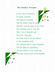 Image result for Christmas Tree Poem Printable