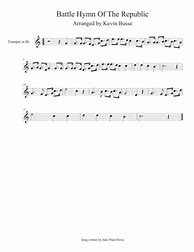 Image result for Battle Hymn of the Republic Trumpet Sheet Music Free