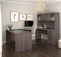 Image result for Grey Computer Desk with Drawers