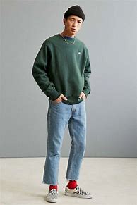 Image result for Black Crewneck Sweatshirt Outfit