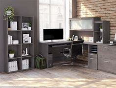 Image result for Built in L-shaped Home Office Desk