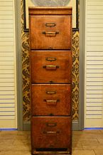Image result for Vintage Wooden File Cabinet