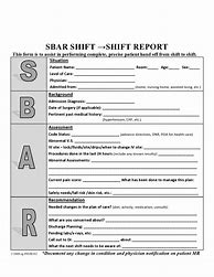 Image result for Sbar Nurse Report Template