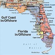Image result for Florida Gulf Coast Beaches Map