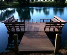 Image result for Deck with Dock Bench