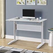 Image result for White Desk with Adjustable Legs
