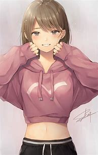 Image result for Anime Girl Crop Top Shorts