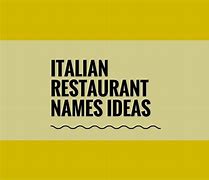 Image result for Italian Restaurant Name Ideas