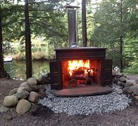 Image result for Outside Wood Stove