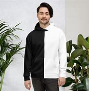Image result for Black and White Split Hoodie