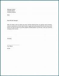 Image result for Short Simple Resignation Letter Template