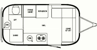 Image result for 2005 Airstream Bambi Floor Plan