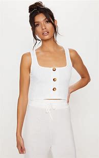 Image result for White Ribbed Crop Top