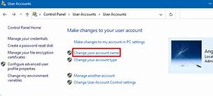 Image result for How to Change Username in Windows 10
