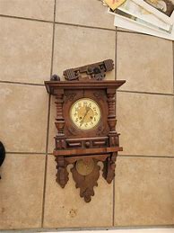 Image result for Antique German Round Top Wall Clock