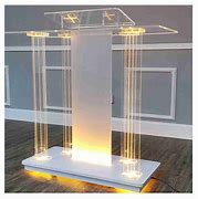 Image result for Acrylic Podium On Wheels
