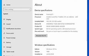 Image result for System Specs Windows 10
