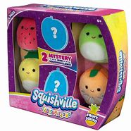 Image result for Squishville By Squishmallows Mini Plush Fruit Squad, Six 2" Soft Minimallow Fruit Plush, Irresistibly Soft Colorful Fruits, Mini Peach, Pineapple,