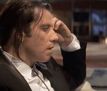 Image result for John Travolta Long Hair Pulp Fiction
