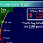 Image result for Path of Hurricane Irene and Sandy