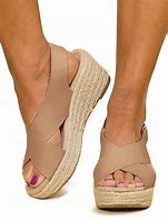 Image result for Women's Sandals Boho Bohemia Beach Wedge Sandals Flat Sandals Flat Heel Open Toe Wedge Sandals Daily PU Summer Gray US7.5 / EU38 / UK5.5 / CN38 0000F