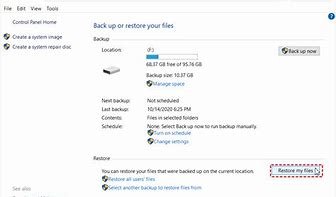 Image result for Restore My Files Windows 10