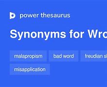 Image result for Wrong Synonym