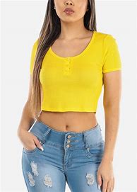 Image result for Yellow Crop Top