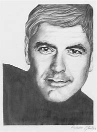 Image result for George Clooney Pencil Drawing