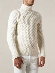 Image result for Men's White Cable Knit Sweater