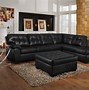 Image result for Black Leather Couch