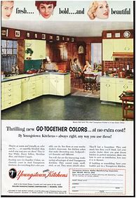 Image result for 1950s kitchen ads