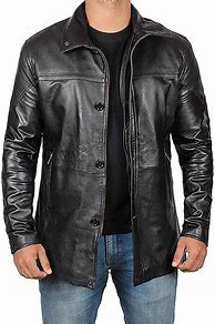 Image result for Best Real Leather Fitted Coat