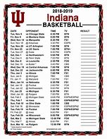 Image result for Printable IU Men's Basketball Schedule