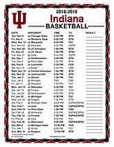Image result for Indiana Hoosiers Basketball Schedule Printable TV