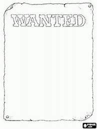 Image result for Wanted Poster Coloring Page