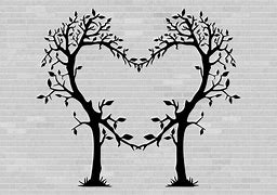 Image result for heart trees silhouettes