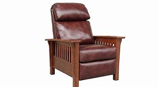 Image result for Brown Mission Leather Recliner