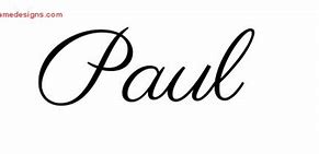 Image result for Name Paul Tattoo