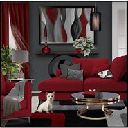 Image result for Red and Grey Decor