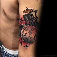 Image result for Tattoo Drawings of Drum Sets