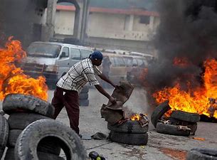 Image result for Burning Tire Haiti