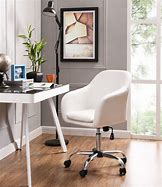 Image result for White Upholstered Desk Chair